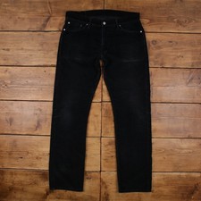 Vintage Levi's Cord Corduroy Pants Trousers 36x34 Unisex Straight Black Cotton