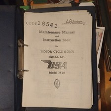BSA MODELS M20 500cc SV Solo