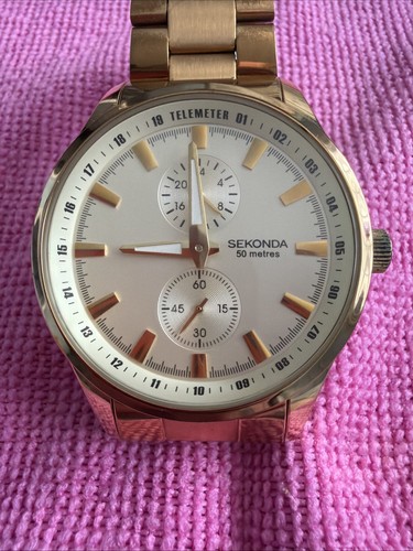 Sekonda men gold - sekonda, coloured