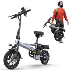 14" Lightweight Folding Electric Bike Ebike Bicycle Commuting 10.5ah Range 40KM