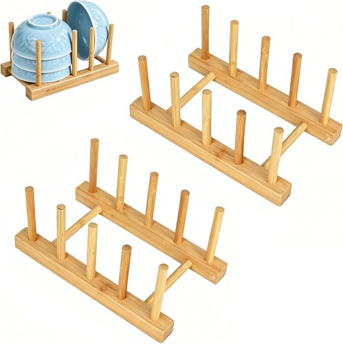Wooden plate rack set - wooden,