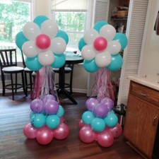 2x Large Balloons Stand Column