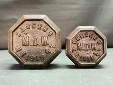Old 2 Pcs 1915 M.D.W Iron