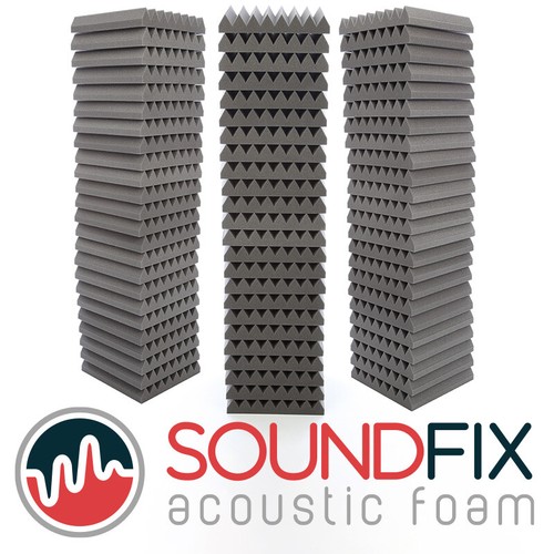Acoustic foam panels - acoustic, grey