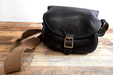 Croots England?? Leather Cartridge Bag With Shoulder Strap, Hunting Gameskeeper
