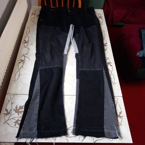 Boohoo black jeans patchwork - black,