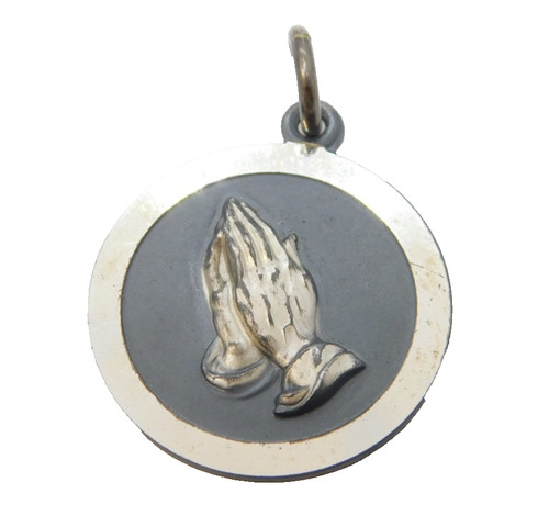 Sterling silver praying hands - silver,