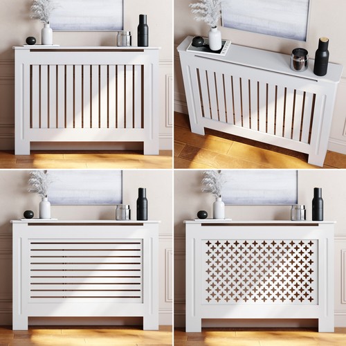 White radiator cover grill - white,