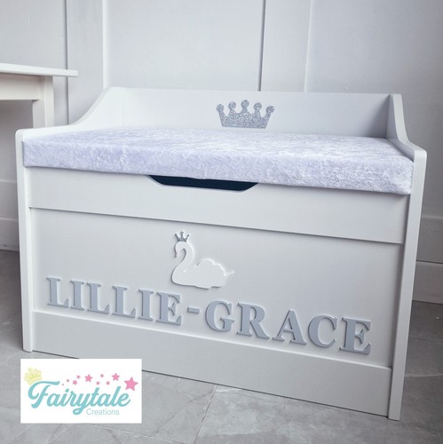 Swan personalised toy box - personalised,