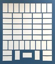 50 STANDARD SIZE CIGARETTE CARD MOUNT 20V/30H Format - In Green Black Brown Blue