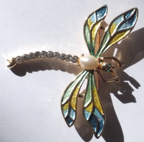 Dragonfly crystal enamel - crystal,