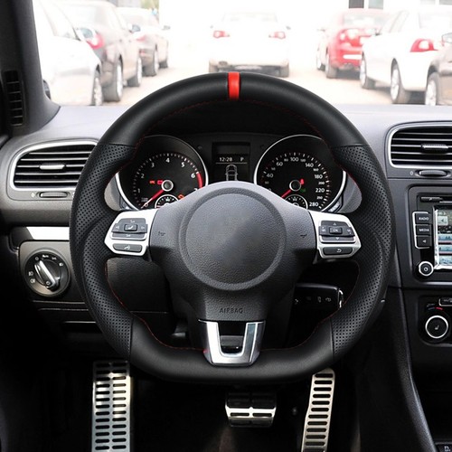 Full leather flat steering - full,