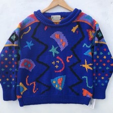Vintage 80s Abstract Hand Knit