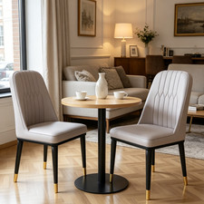 Grey dining chairs - 2x, 86cm