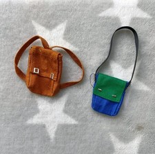 Barbie Creatable World Bag Bundle - Brown Rucksack Backpack & Cross Body Bag 