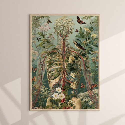 Human anatomy poster vintage - human,