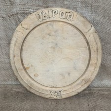 Antique Carved Round Bread Board - Kitchenalia 