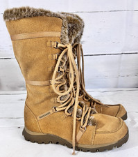 Skechers Boots Womens 7.5 Grand Jams Unlimited Zip Knee High Winter 45419 Brown