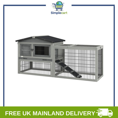 Rabbit hutch outdoor - rabbit, wooden