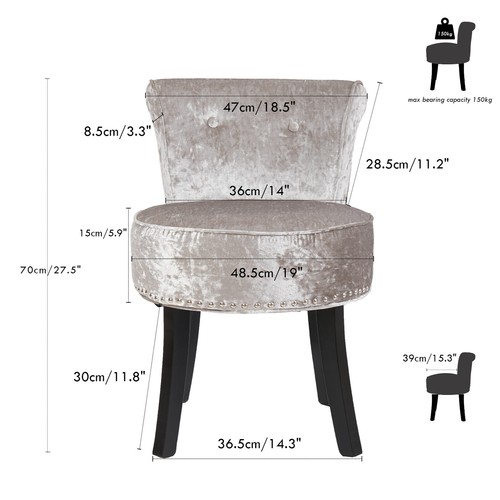 Velvet shell scallop chair tub - velvet,
