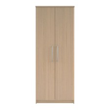 Tall 2 Door Beach Effect Wardrobe With Shelf