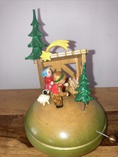 Vintage Steinbach Christmas Nativity Music Box Thorens “Ihr Kinderlein Kommet”