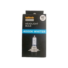 Halfords Advanced Whiter H7 711 Car Headlight Bulb Single Pack 4000k