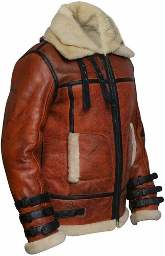 Mens fur lined - aviator, coat
