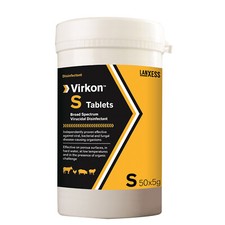 Lanxess Virkon S Tablets Broad-Spectrum Disinfectant Dissolves Easily 50 x 5 GM
