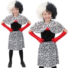 GIRLS CRUELLA FANCY DRESS