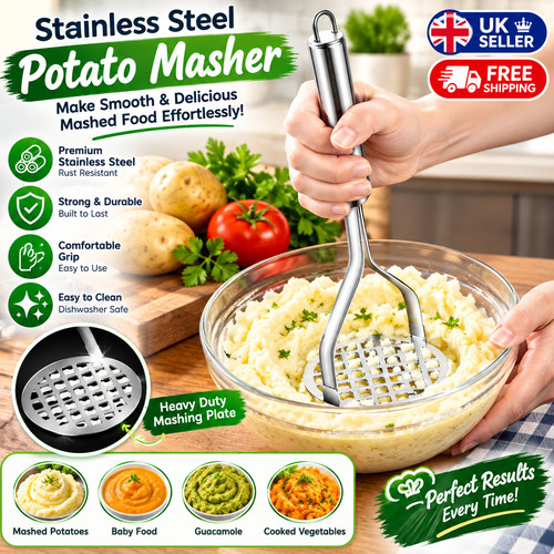 Stainless steel potato masher - potato,