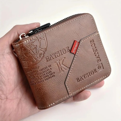 Designer mens leather wallet - leather,