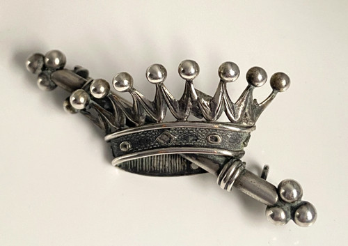 Antique c1880 silver heraldic - silver,