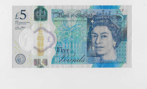 Five pound note polymer - five,