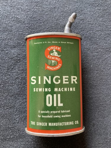 Vintage singer oil tin can - vintage,