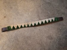 Show Browband Green Velvet And White