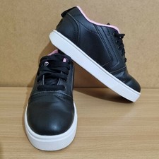New Heelys Original Wheels Shoes Gr8 Pro Girls Heelys Black Light Pink UK 1