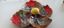 Ceramic Plate Ornaments with 4 leaf shaped design