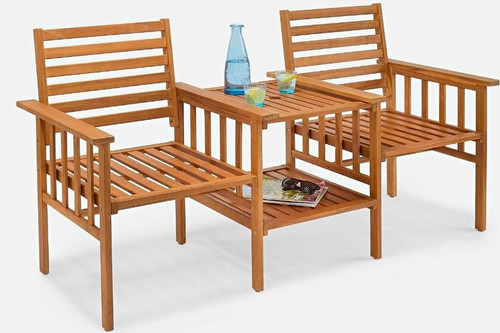 Solid wood piece bistro set - solid,