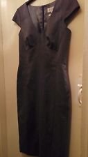 AUSTIN REED Pure wool/silk tailored dress in grey size 10 lined