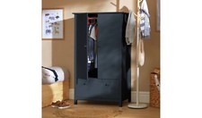 Scandinavia Short 2 Door Wardrobe - Ink Blue