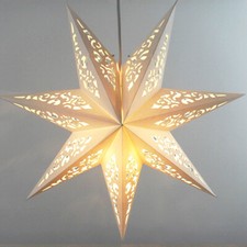 Star Lampshade Festival Light Paper Hanging Lanterns Cover 45cm