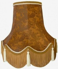 Bronze Paisley Lampshades To Match Curtains Cushions Wallpaper Blinds Duvets.