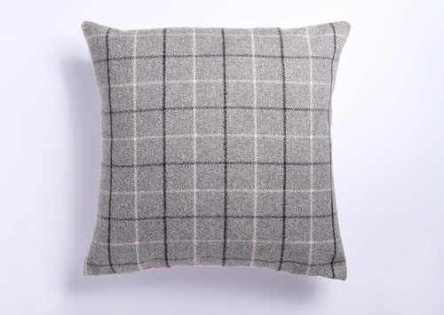 Highland mist check cushion - ,