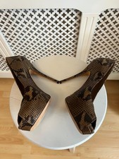 Gucci Python Leather Peep Toe