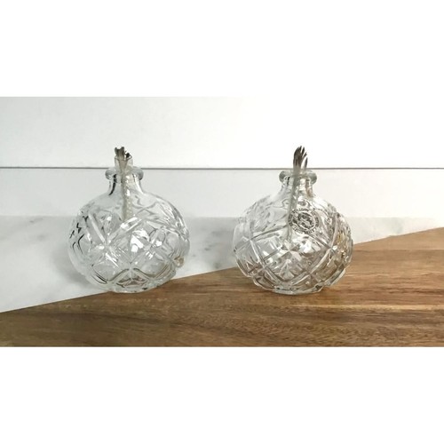 Vtg austria crystal oil lamps - austria,