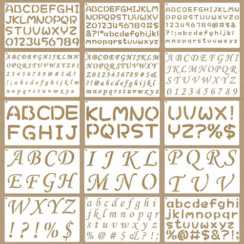 Pack letter stencils for - letter,
