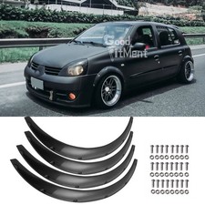 4x Carbon Look Black Flexible Fender Flares Wheel Arches For Renault Clio Sport