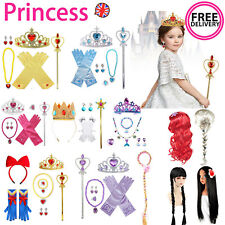 Girls Princess Elsa Belle Costume Dress Accessories Set Birthday Party Cosplay