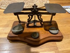 Vintage Wood & Brass Postal